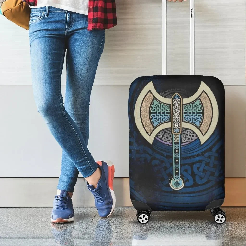Celtic Knotwork Labrys Luggage Covers