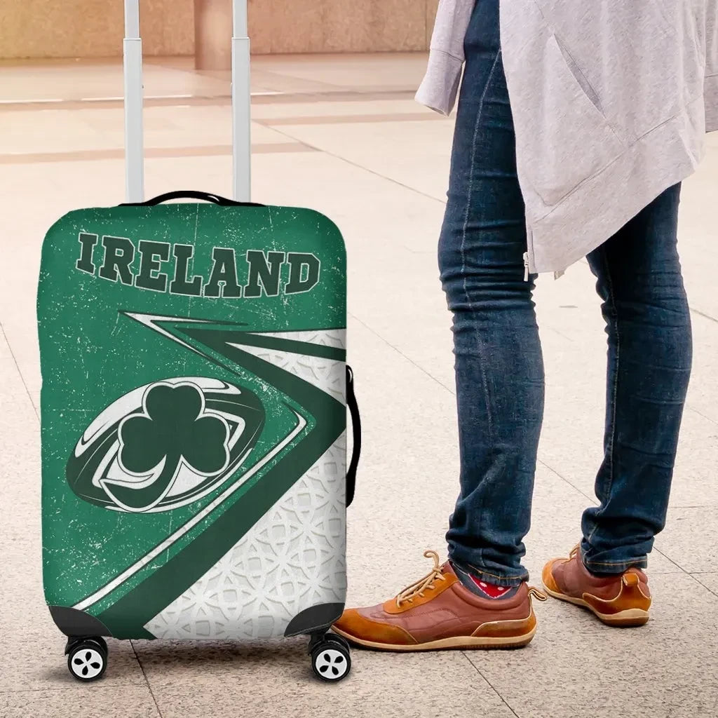 Ireland Rugby Luggage Covers Celtic Shamrock & Rugby Ball
