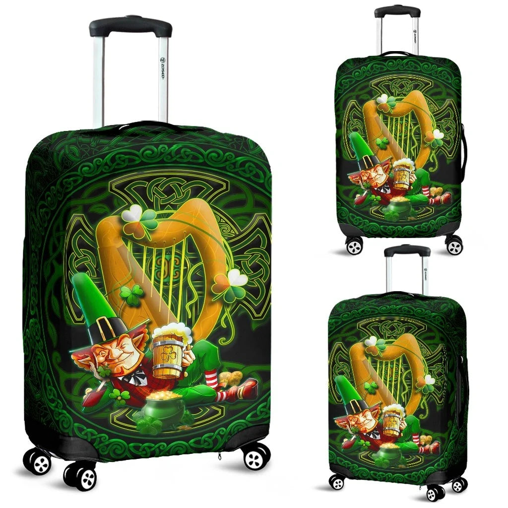 Irish Leprechaun St. Patrick's Day 2021 Luggage Cover Ireland's Trickster Fairies