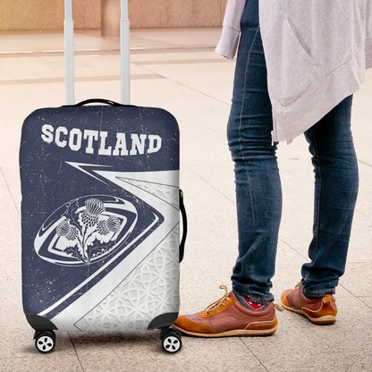 Scotland Rugby Leather Luggage Covers Celtic Scottish Rugby Ball Thistle Ver