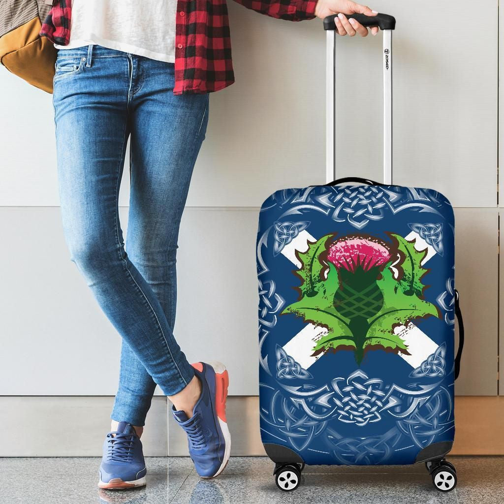 Celtic Luggage Covers Scotland Saltire Thistle