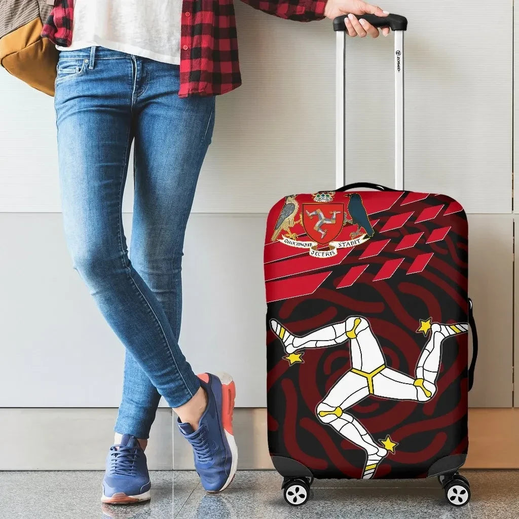 Isle Of Man Luggage Covers Isle Of Man Symbol With Celtic Patterns