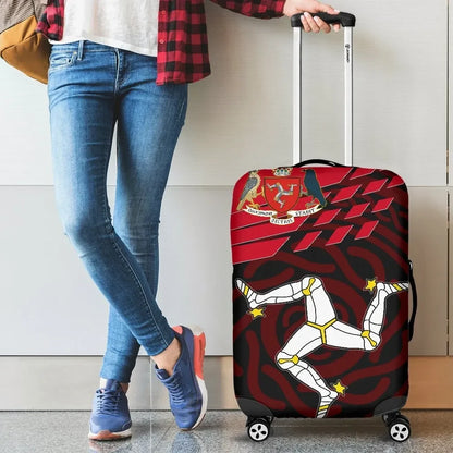 Isle Of Man Luggage Covers Isle Of Man Symbol With Celtic Patterns