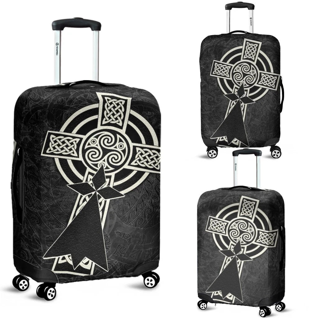 Celtic Brittany Luggage Cover Brittany Flag With Celtic Triskelion
