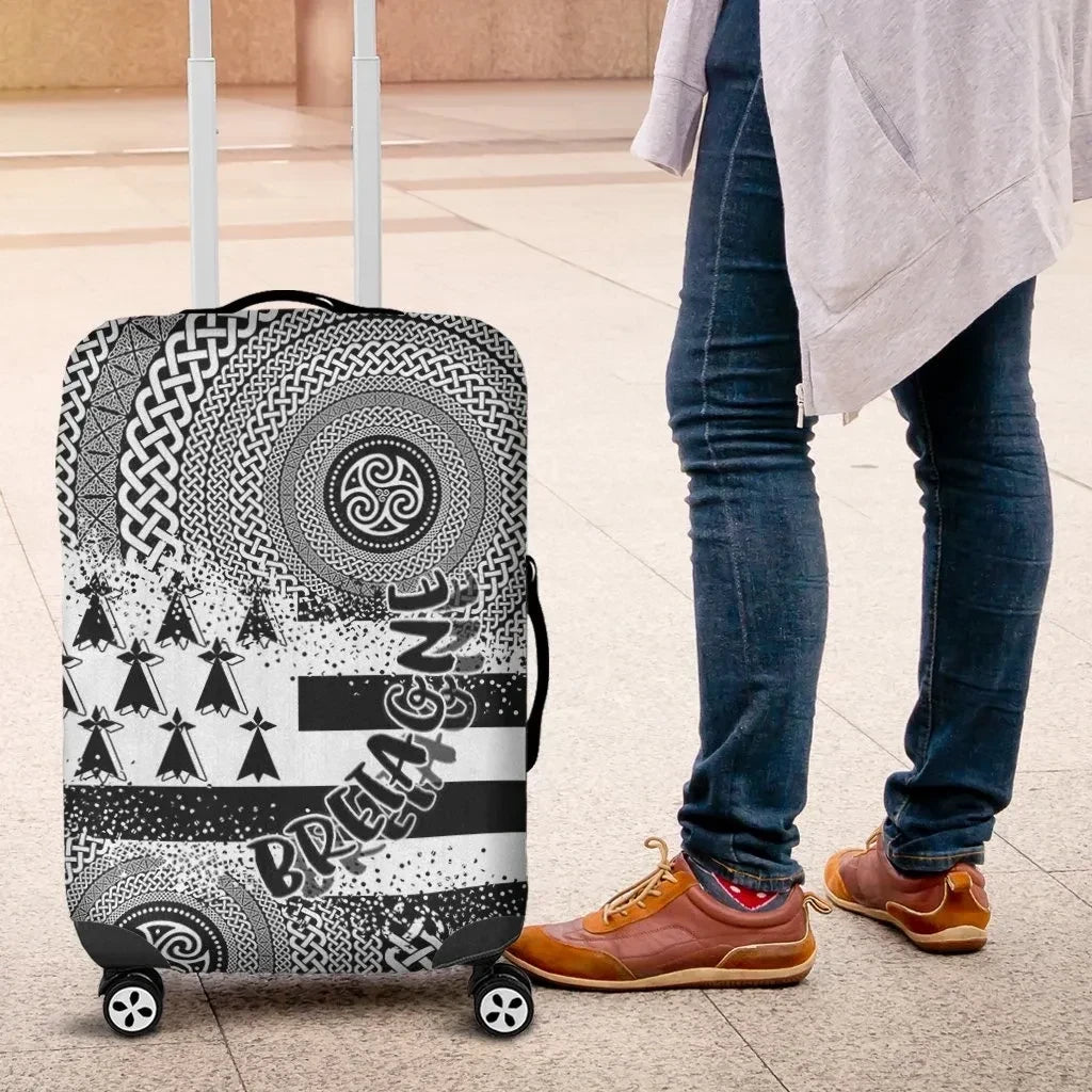 Celtic Brittany Luggage Cover Brittany Flag With Celtic Triskelion
