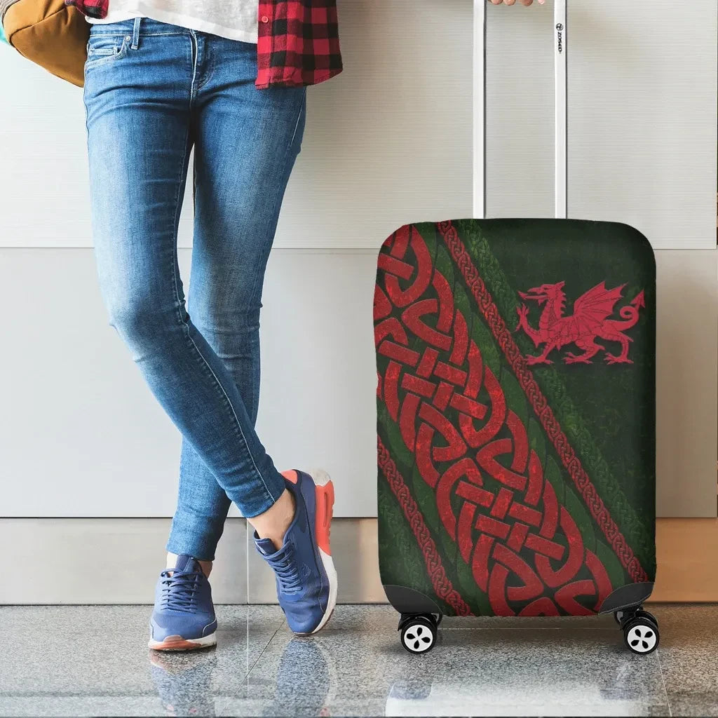 Wales Celtic Luggage Covers Welsh Dragon Cross Style
