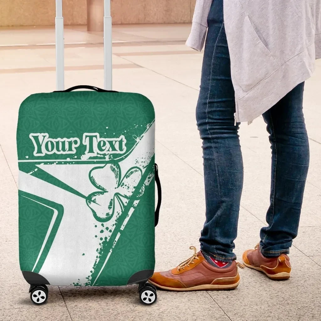 Custom Text Ireland Personalised Luggage Covers Celtic Shamrock