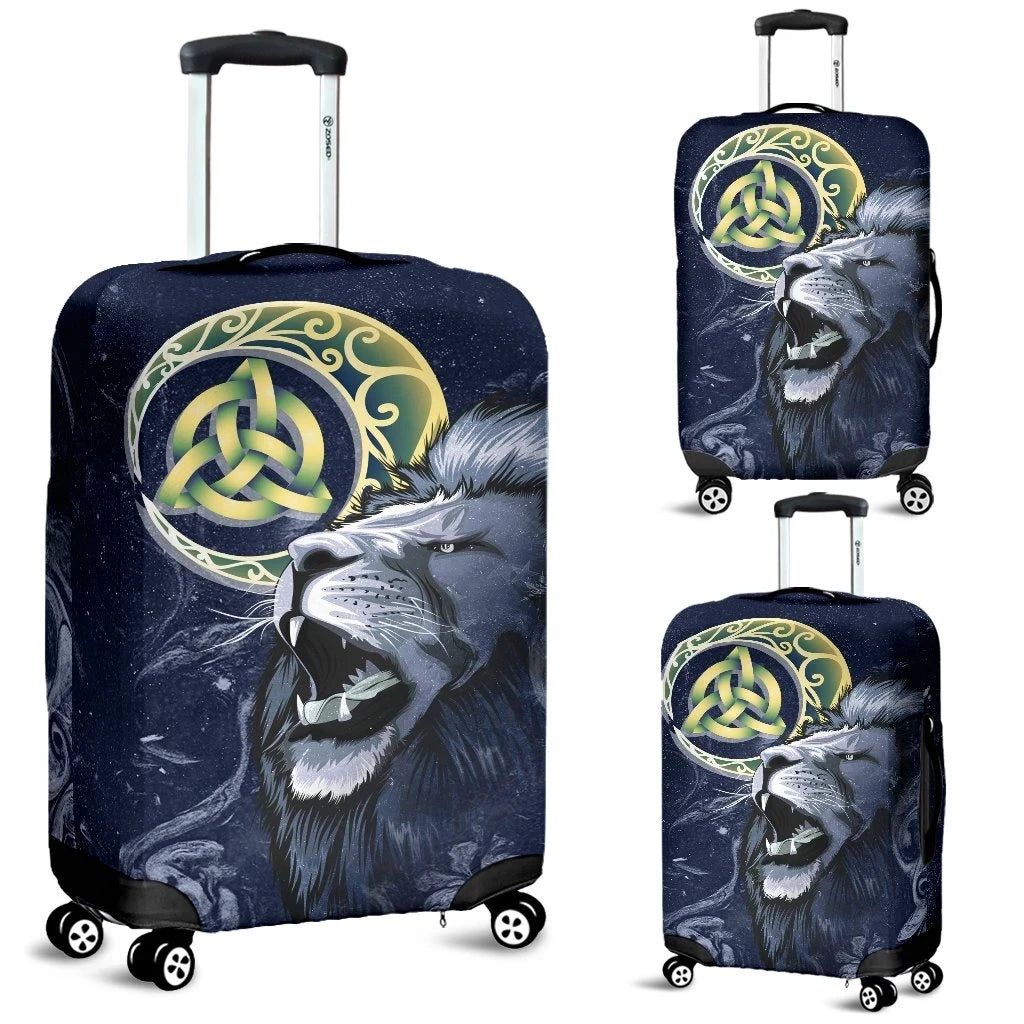 Luggage Covers Fenrir Viking 3D Tattoo Blue Version Luggage Covers