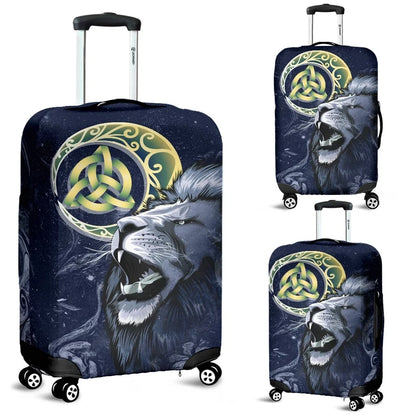 Luggage Covers Fenrir Viking 3D Tattoo Blue Version Luggage Covers