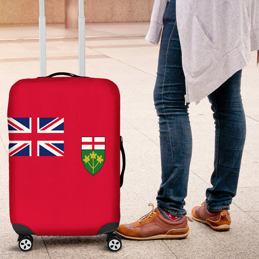 Luggage Cover Canada Flag Of Ontario Luggage Cover