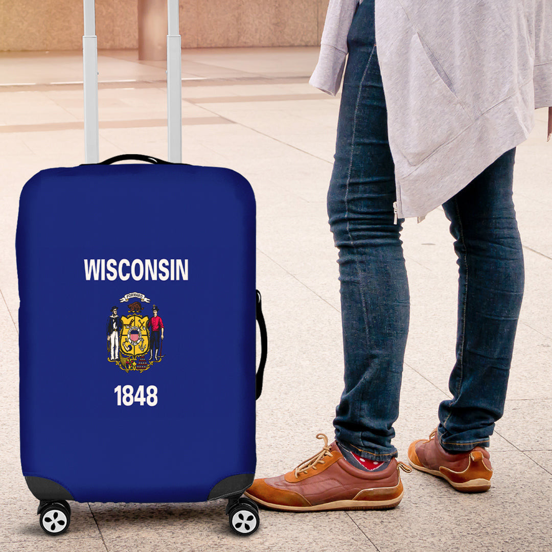 Luggage Cover Flag Of Wisconsin Luggage Cover