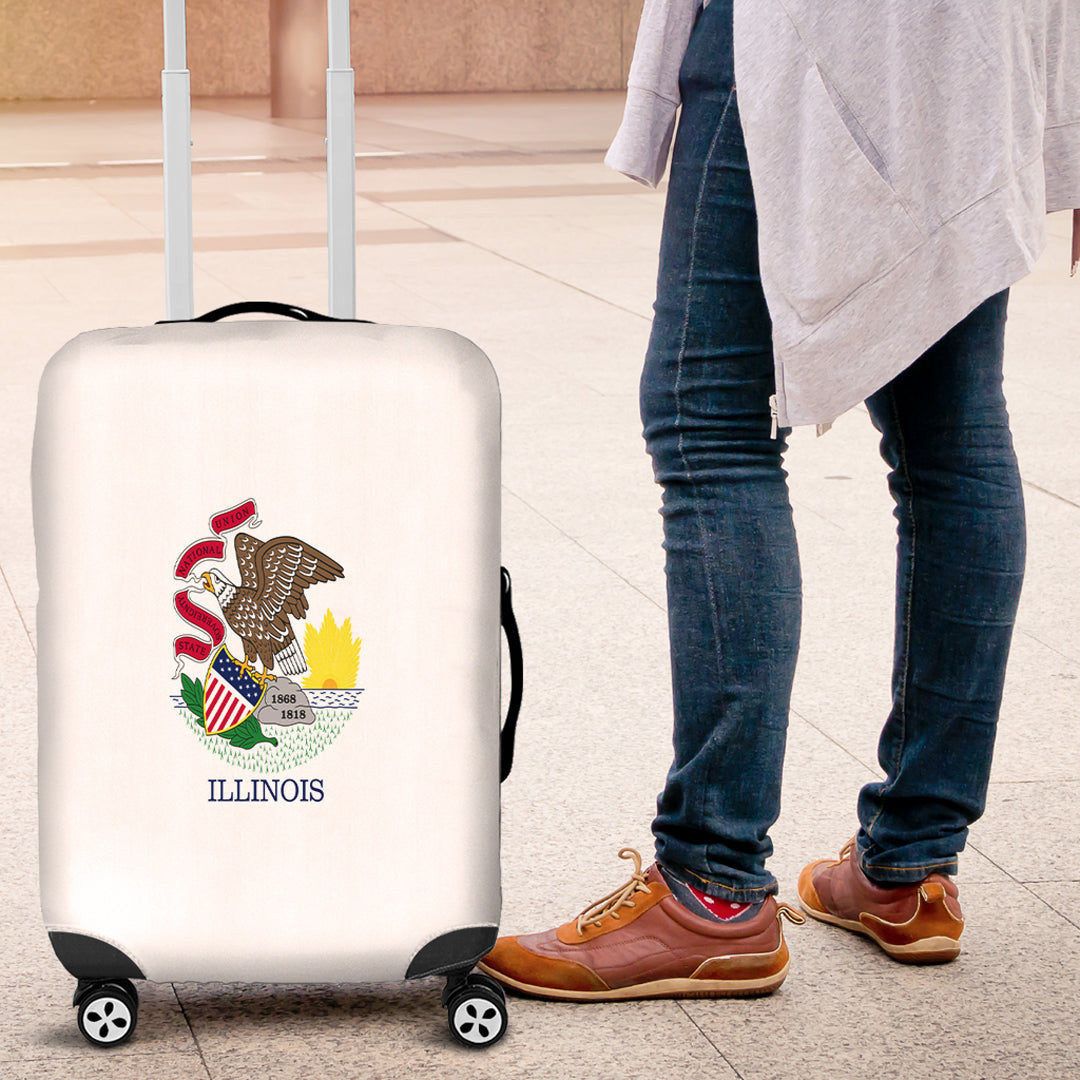 Luggage Cover Flag Of Illinois Luggage Cover