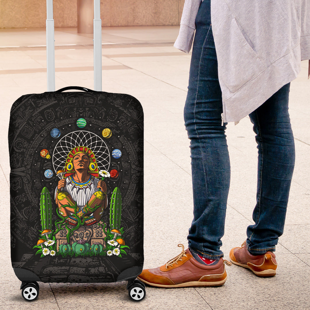 Luggage Covers Psychedelic Aztec God Xochipilli Luggage Covers