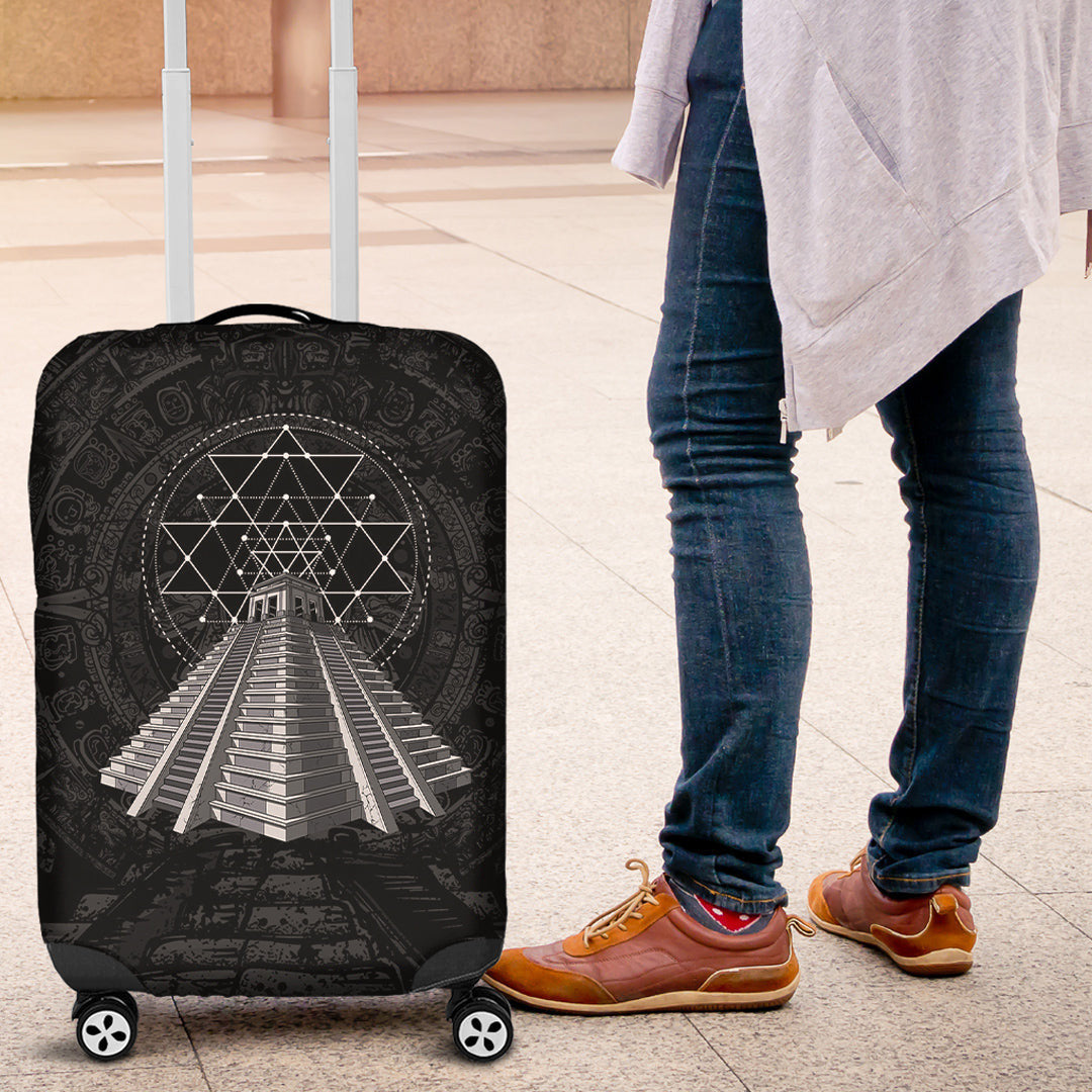 Luggage Covers Ancient Aztec Pyramid Luggage Covers