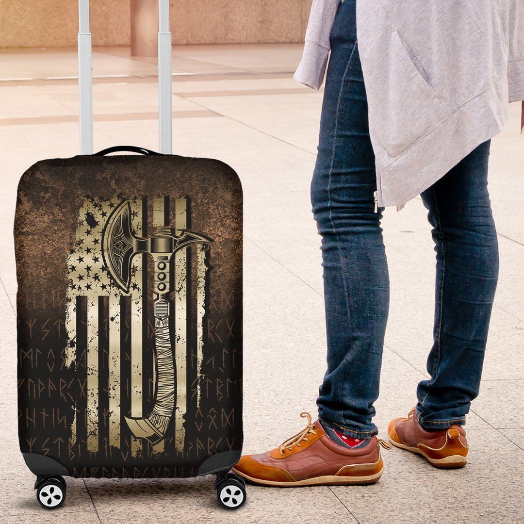 Luggage Covers USA Flag Viking Cool American Norsemen Luggage Covers