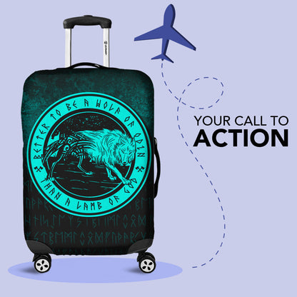 Luggage Covers Wolf Of Odin Cyan Version Luggage Covers
