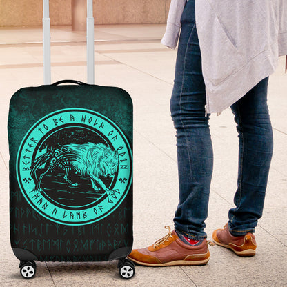 Luggage Covers Wolf Of Odin Cyan Version Luggage Covers
