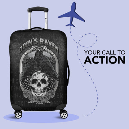 Luggage Covers Odins Raven Norse Mythology Ravens Midgard Birds Crow Luggage Covers