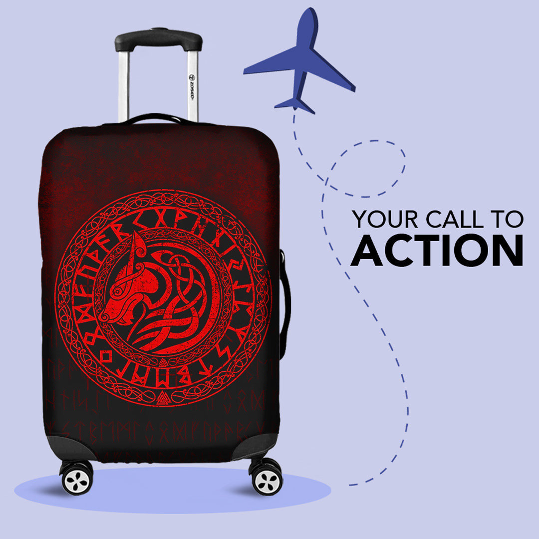 Luggage Covers Mjolnir Hammer of Thor Runes Luggage Covers