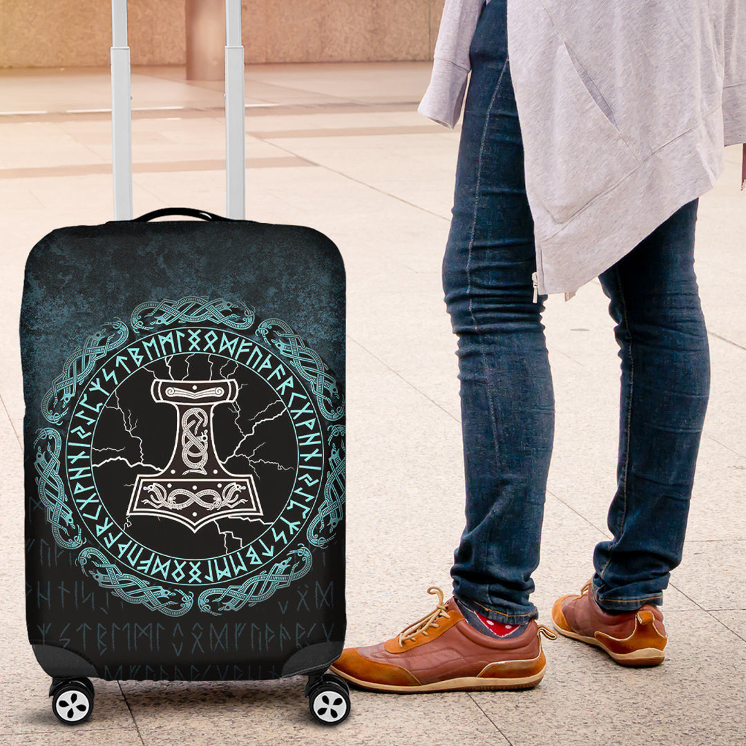 Luggage Covers Mjolnir Hammer of Thor Runes Luggage Covers