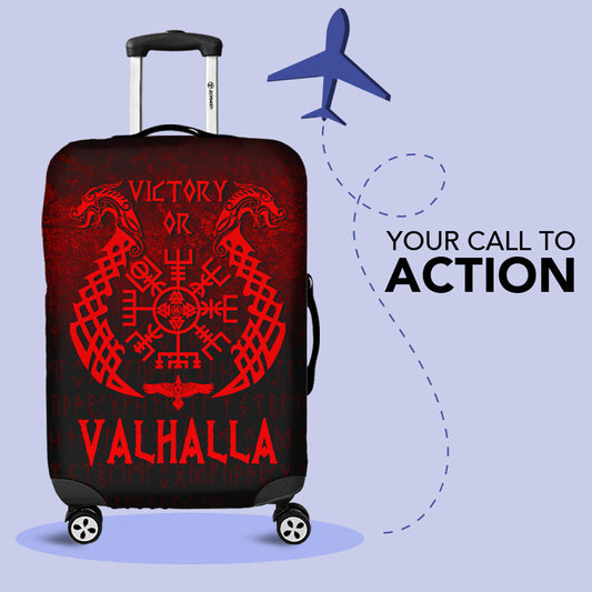 Luggage Covers Victory or Valhalla Red Version Luggage Covers