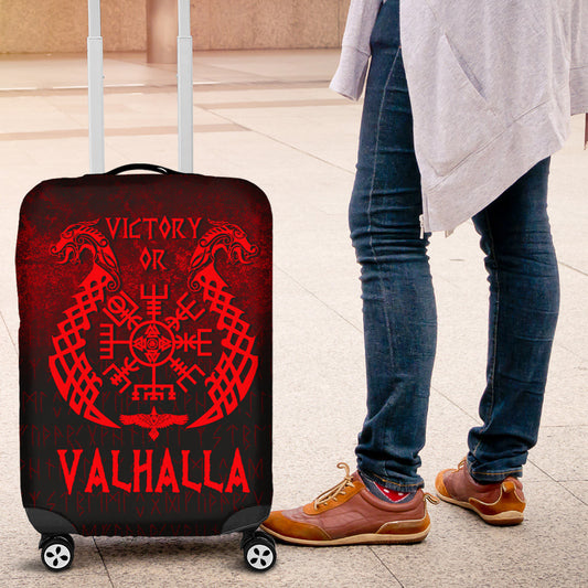 Luggage Covers Victory or Valhalla Red Version Luggage Covers