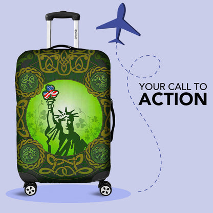 Luggage Covers Patrick Day Liberties Irish and USA Celtic Style Luggage Covers