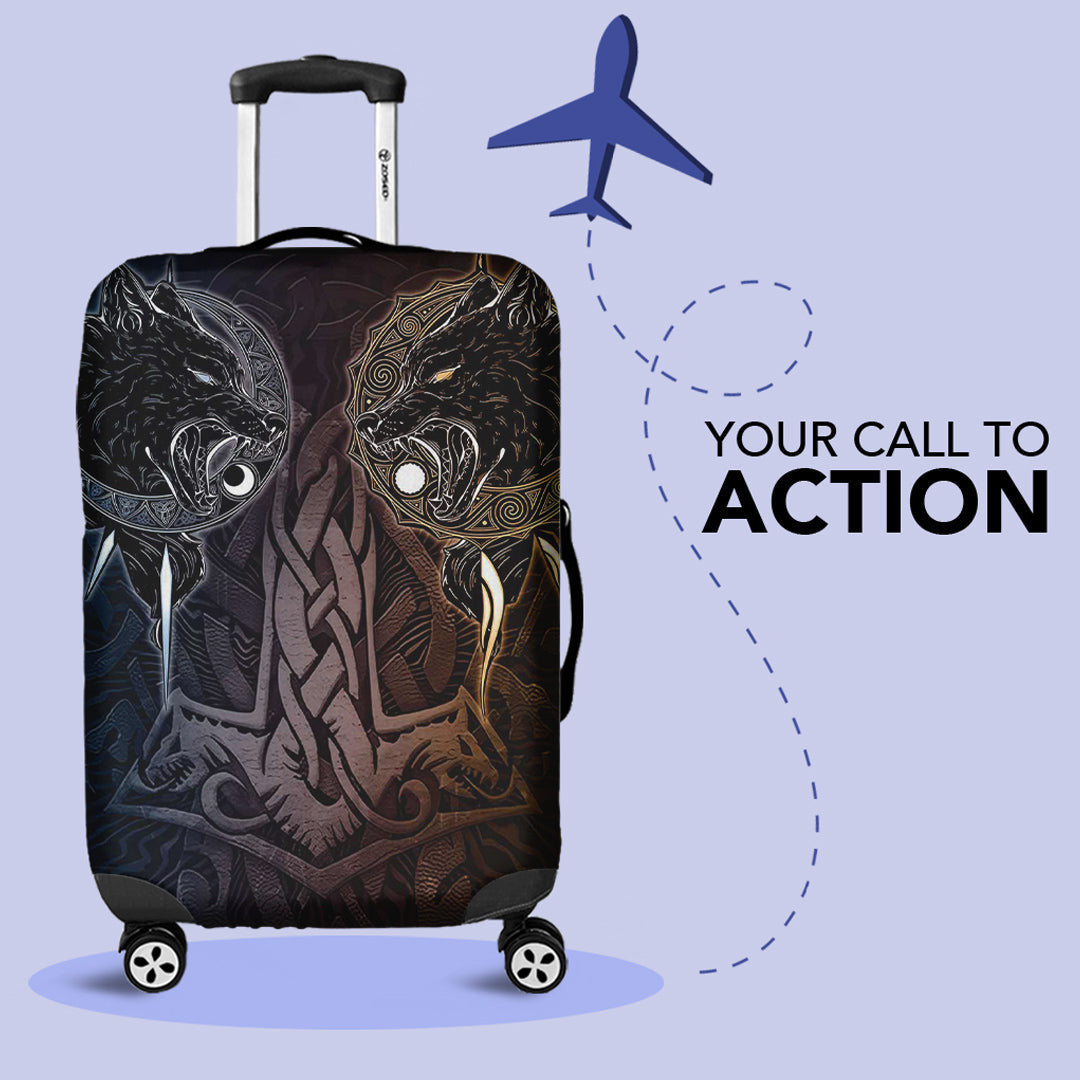 Luggage Covers Skoll and Hati Fix Mjolnir Style Luggage Covers