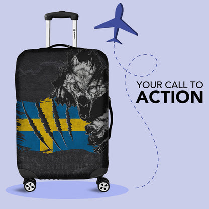 Luggage Covers Sweden Wolf Raven Luggage Covers