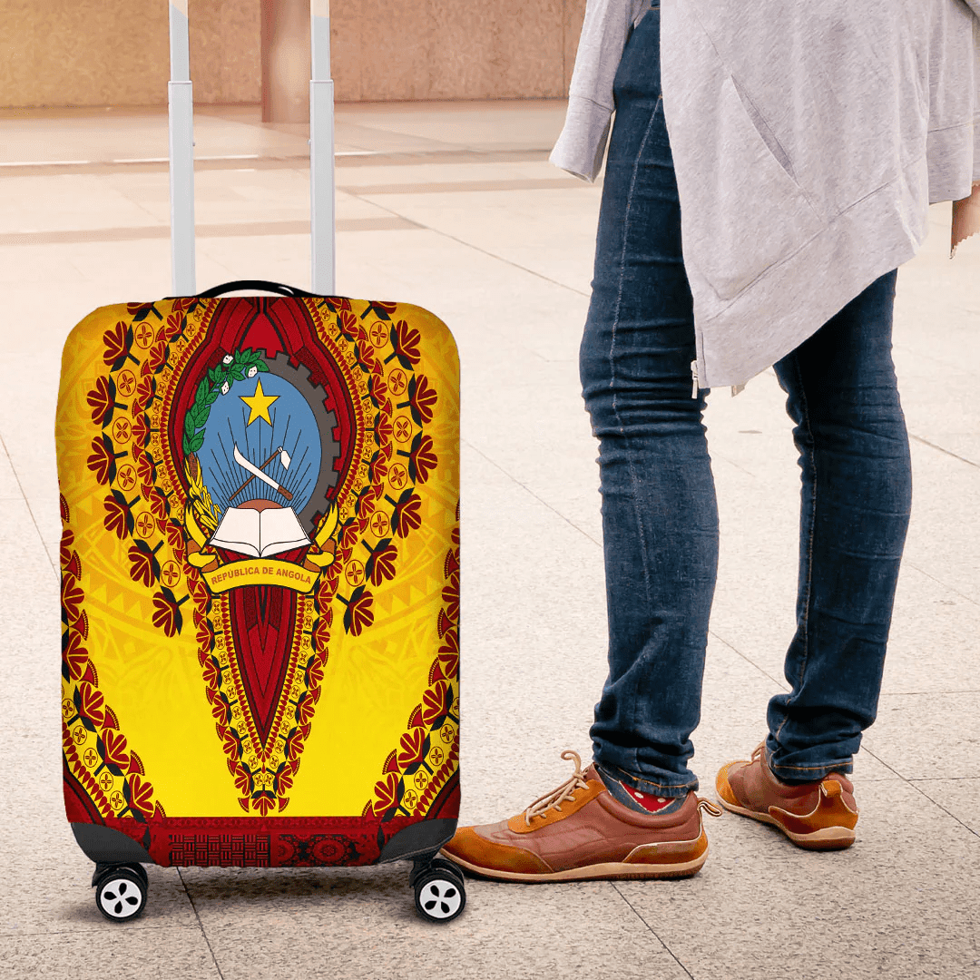 Africazone Africa Luggage Cover Angola Luggage Cover Vintage African Dashiki