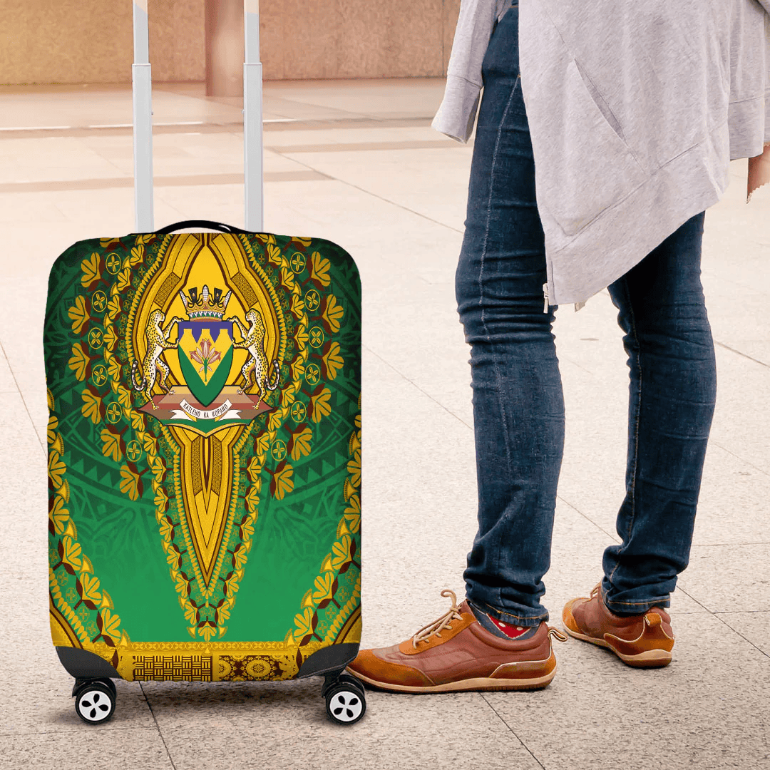 Africazone Africa Luggage Cover Zambia Orange Version Luggage Cover Vintage African Dashiki