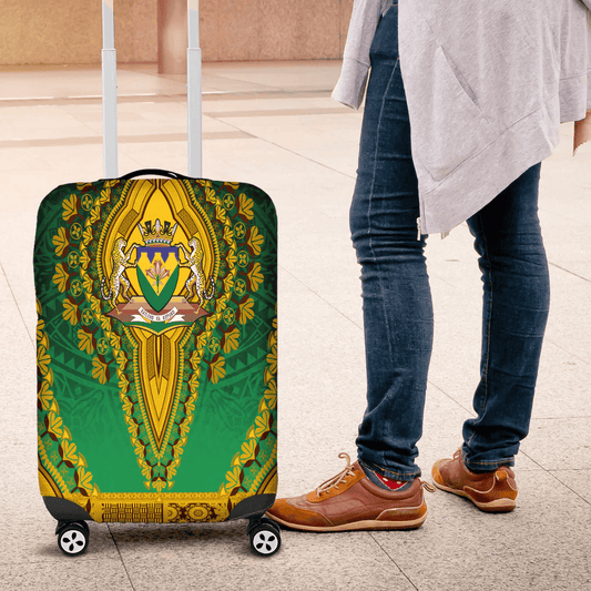 Africazone Africa Luggage Cover Zambia Orange Version Luggage Cover Vintage African Dashiki