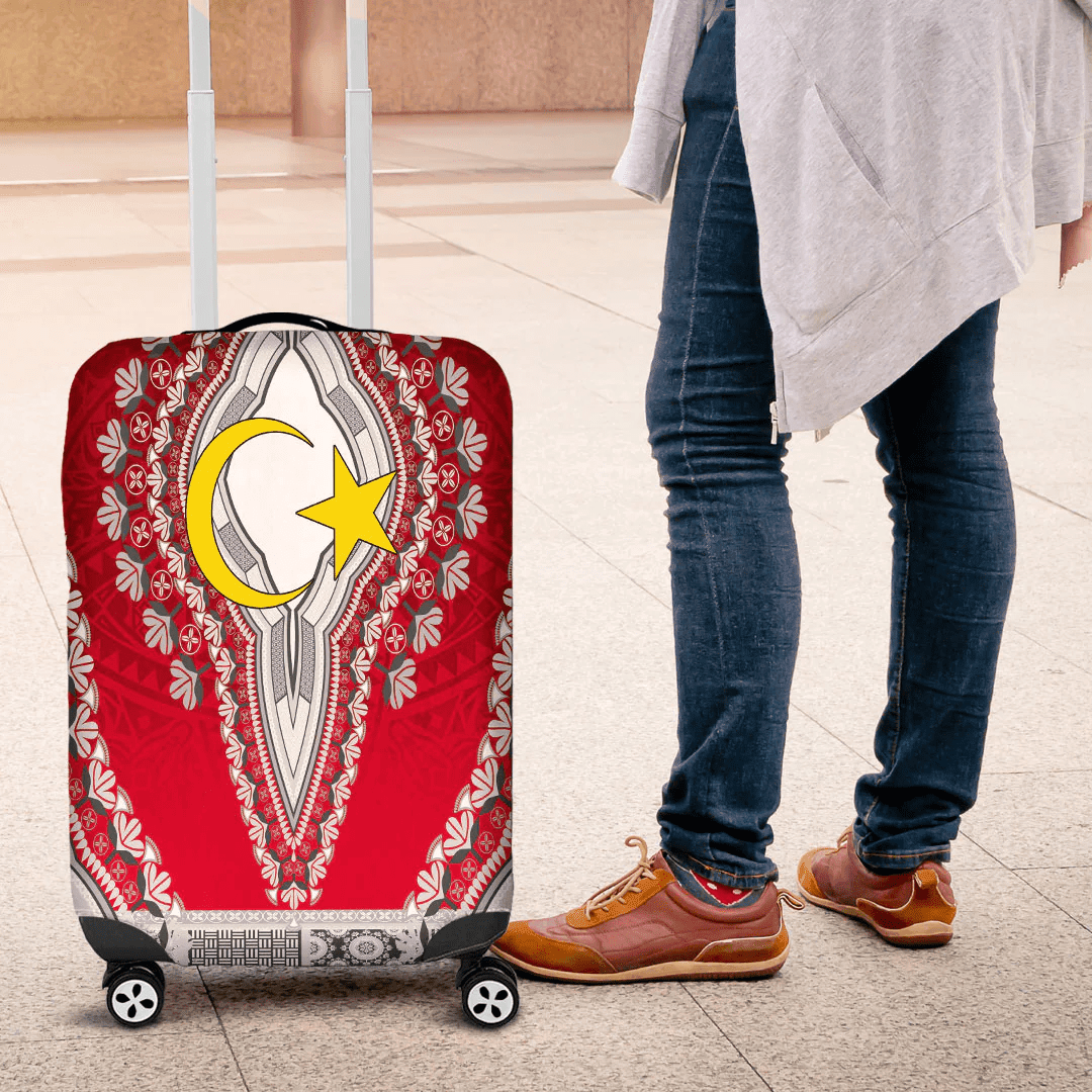 Africazone Africa Luggage Cover Harari Ethiopia National Regional State Luggage Cover Vintage African Dashiki