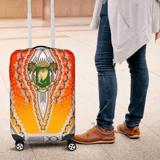 Africazone Africa Luggage Cover Tigray White Version Ethiopia National Regional States Luggage Cover Vintage African Dashiki