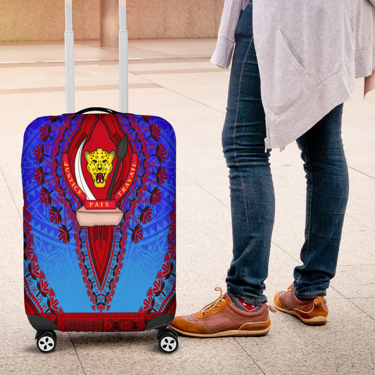 Africazone Africa Luggage Cover Democratic Republic Of The Congo Luggage Cover Vintage African Dashiki