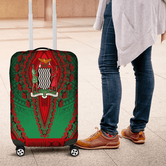 Africazone Africa Luggage Cover Zambia Luggage Cover Vintage African Dashiki