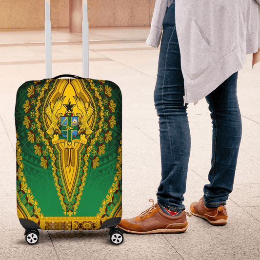Africazone Africa Luggage Cover Tigray Black Version Ethiopia National Regional States Luggage Cover Vintage African Dashiki