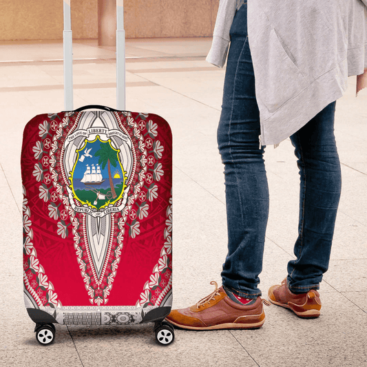 Africazone Africa Luggage Cover Liberia Luggage Cover Vintage African Dashiki