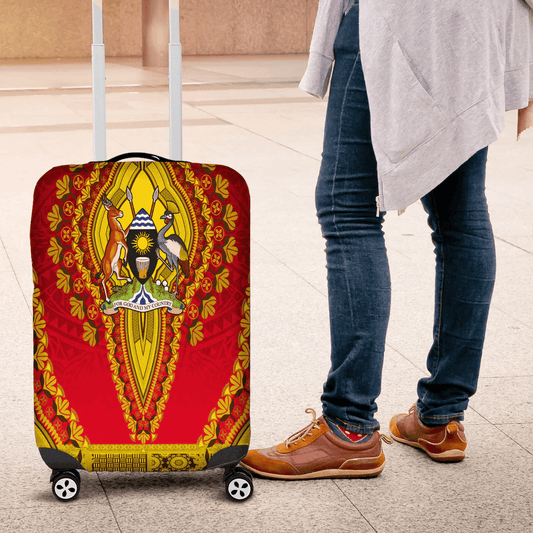 Africazone Africa Luggage Cover Uganda Luggage Cover Vintage African Dashiki