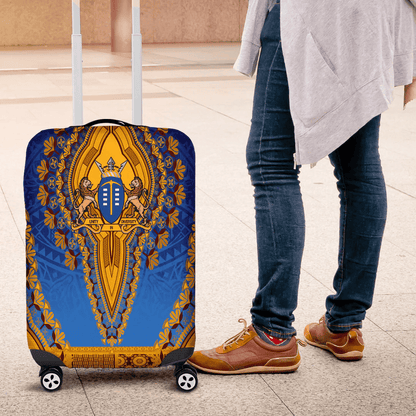 Africazone Africa Luggage Cover Gauteng Region of South Africa Luggage Cover Vintage African Dashiki