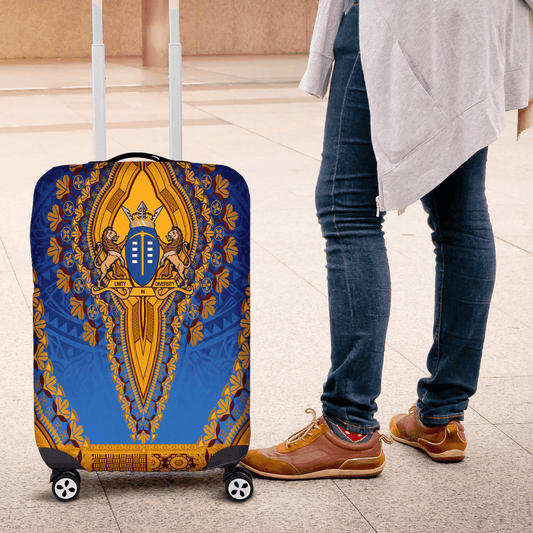 Africazone Africa Luggage Cover Cape Verde Special Version Luggage Cover Vintage African Dashiki