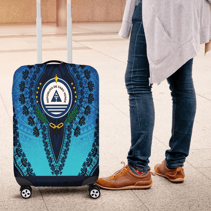 Africazone Africa Luggage Cover Cape Verde Special Version Luggage Cover Vintage African Dashiki
