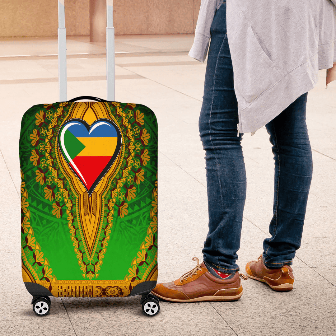 Africazone Africa Luggage Cover Red Sea Afar Democratic Organisation Luggage Cover Vintage African Dashiki