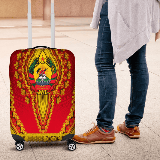 Africa Luggage Cover Mozambique Luggage Cover Vintage African Dashiki