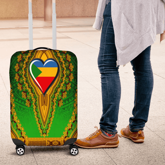 Africa Luggage Cover Red Sea Afar Democratic Organisation Luggage Cover Vintage African Dashiki