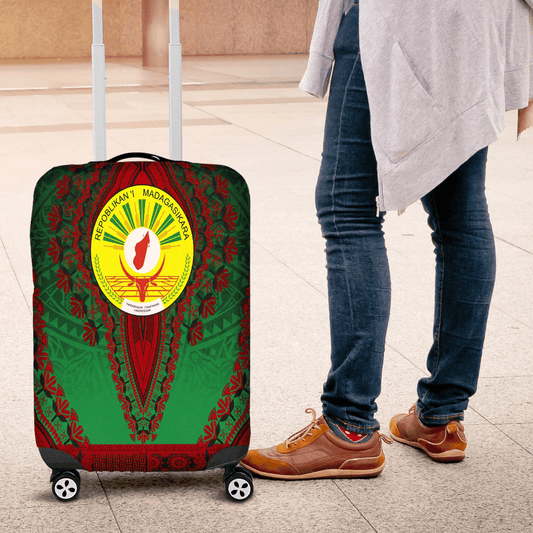Africa Luggage Cover Mali White Version Luggage Cover Vintage African Dashiki
