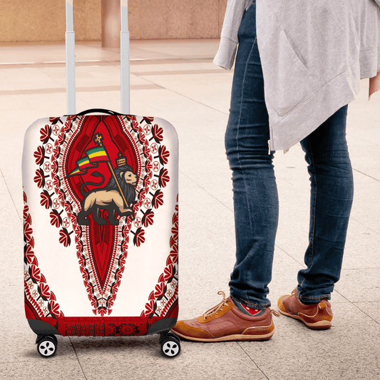 Africa Luggage Cover Democratic Republic Of The Congo Red Version Luggage Cover Vintage African Dashiki