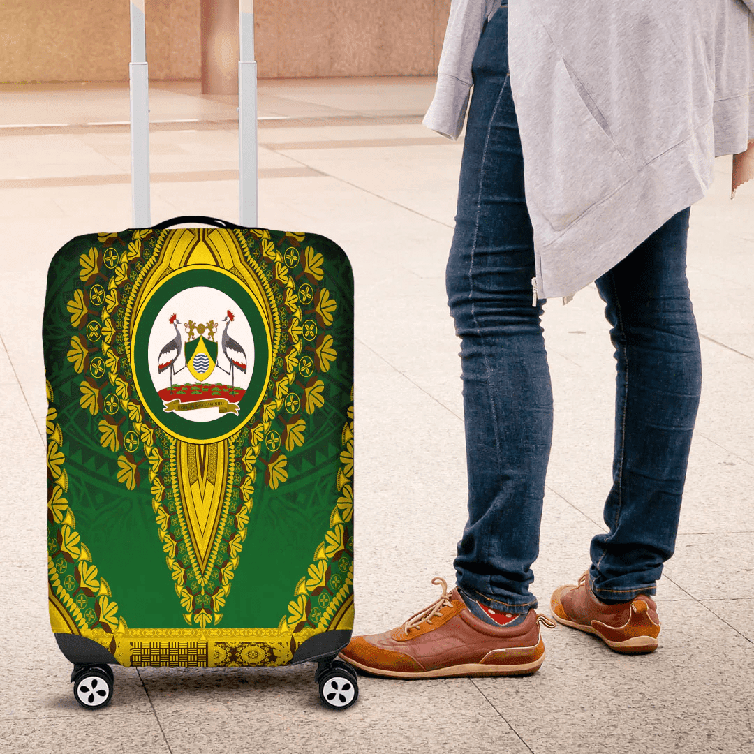 Africa Luggage Cover Nairobi the Capital City Region of Kenya Luggage Cover Vintage African Dashiki