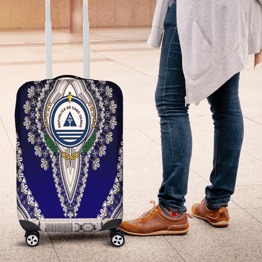 Africa Luggage Cover Cape Verde Luggage Cover Vintage African Dashiki