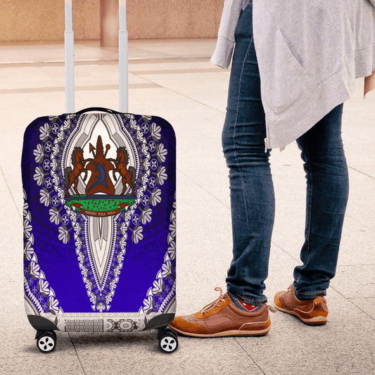 Africa Luggage Cover Cape Verde White Version Luggage Cover Vintage African Dashiki